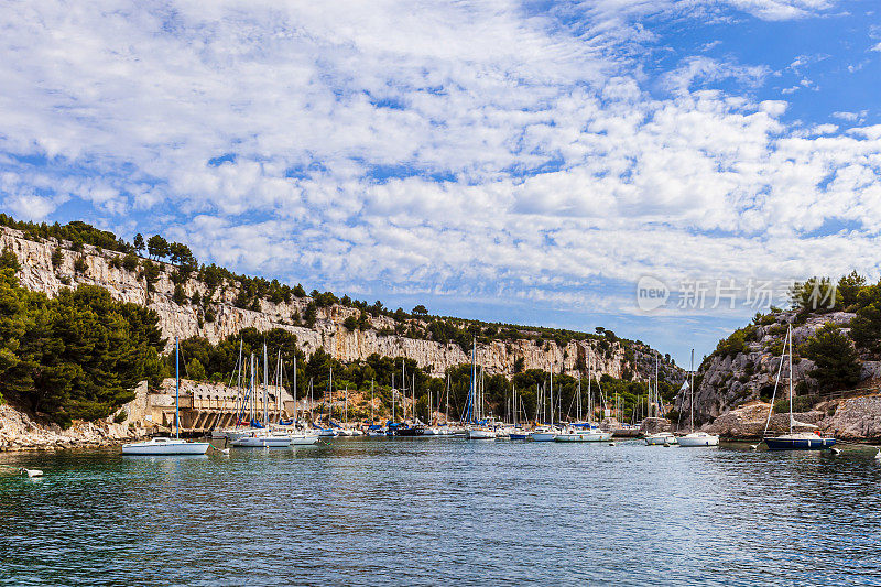 法国-从海上看的Les Calanques